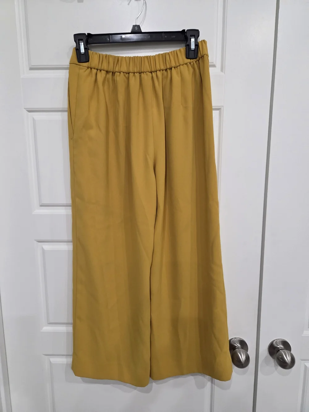 J. Crew Mustard Yellow Wide-Leg Cropped Pants Size Small